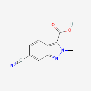 molecular formula C10H7N3O2 B3203797 6-Cyano-2-methyl-indazole-3-carboxylic acid CAS No. 1021859-57-3