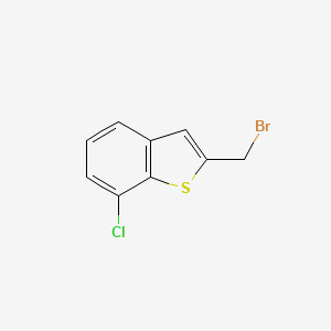 molecular formula C9H6BrClS B3203828 2-(Bromomethyl)-7-chloro-1-benzothiophene CAS No. 102246-40-2