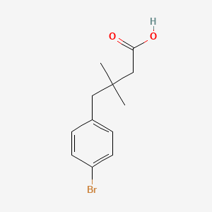 molecular formula C12H15BrO2 B3203956 4-(4-Bromophenyl)-3,3-dimethylbutanoic acid CAS No. 102568-20-7