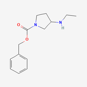 molecular formula C14H20N2O2 B3204002 3-Ethylamino-pyrrolidine-1-carboxylic acid benzyl ester CAS No. 1026445-12-4