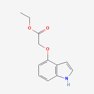 molecular formula C12H13NO3 B3204047 Acetic acid, 2-(1H-indol-4-yloxy)-, ethyl ester CAS No. 1026891-74-6
