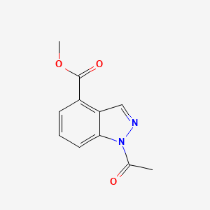 molecular formula C11H10N2O3 B3204103 Methyl 1-acetylindazole-4-carboxylate CAS No. 1027991-36-1