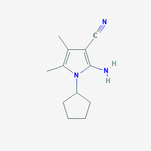 2-amino-1-cyclopentyl-4,5-dimethyl-1H-pyrrole-3-carbonitrile