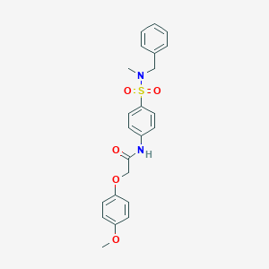 molecular formula C23H24N2O5S B320425 N-(4-{[benzyl(methyl)amino]sulfonyl}phenyl)-2-(4-methoxyphenoxy)acetamide 
