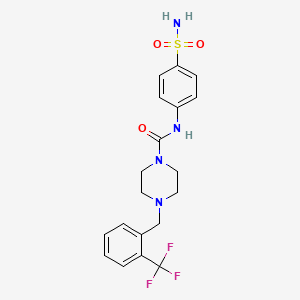 1-(4-Aminosulfonyl-anilinoformyl)-4-(2-trifluoromethylbenzyl)-piperazine