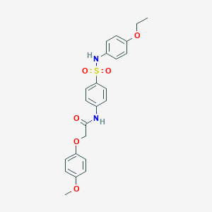molecular formula C23H24N2O6S B320426 N-[4-[(4-ethoxyphenyl)sulfamoyl]phenyl]-2-(4-methoxyphenoxy)acetamide 