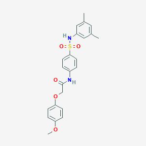 molecular formula C23H24N2O5S B320427 N-[4-[(3,5-dimethylphenyl)sulfamoyl]phenyl]-2-(4-methoxyphenoxy)acetamide 