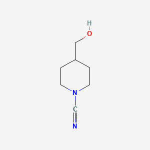 molecular formula C7H12N2O B3204272 4-(Hydroxymethyl)piperidine-1-carbonitrile CAS No. 1032824-91-1