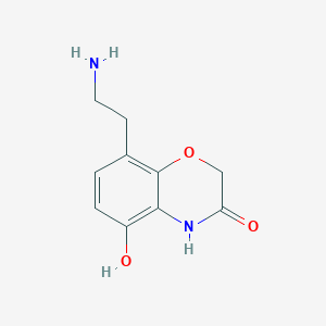 molecular formula C10H12N2O3 B3204392 8-(2-aminoethyl)-5-hydroxy-2H-benzo[b][1,4]oxazin-3(4H)-one CAS No. 1035492-00-2