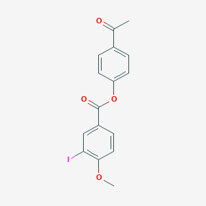 molecular formula C16H13IO4 B320440 4-Acetylphenyl 3-iodo-4-methoxybenzoate 