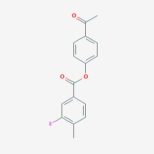 molecular formula C16H13IO3 B320447 4-Acetylphenyl 3-iodo-4-methylbenzoate 