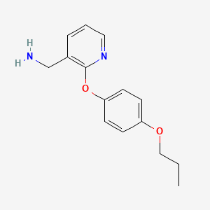 molecular formula C15H18N2O2 B3204670 [2-(4-Propoxyphenoxy)pyridin-3-yl]methanamine CAS No. 1039855-27-0