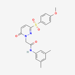molecular formula C21H21N3O5S B3204804 N-(3,5-dimethylphenyl)-2-[3-(4-methoxybenzenesulfonyl)-6-oxo-1,6-dihydropyridazin-1-yl]acetamide CAS No. 1040633-67-7