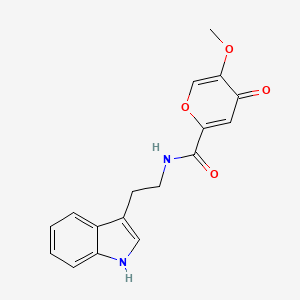 molecular formula C17H16N2O4 B3205013 N-[2-(1H-indol-3-yl)ethyl]-5-methoxy-4-oxo-4H-pyran-2-carboxamide CAS No. 1040639-12-0