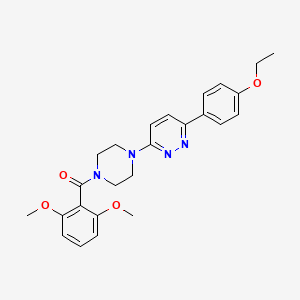 molecular formula C25H28N4O4 B3205089 3-[4-(2,6-dimethoxybenzoyl)piperazin-1-yl]-6-(4-ethoxyphenyl)pyridazine CAS No. 1040639-98-2