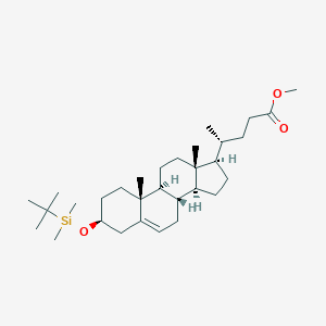 molecular formula C31H54O3Si B032051 Methyl (4R)-4-[(3S,8S,9S,10R,13R,14S,17R)-3-[tert-butyl(dimethyl)silyl]oxy-10,13-dimethyl-2,3,4,7,8,9,11,12,14,15,16,17-dodecahydro-1H-cyclopenta[a]phenanthren-17-yl]pentanoate CAS No. 114011-35-7