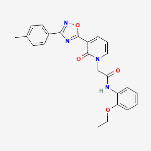 molecular formula C24H22N4O4 B3205555 N-(2-ethoxyphenyl)-2-{3-[3-(4-methylphenyl)-1,2,4-oxadiazol-5-yl]-2-oxo-1,2-dihydropyridin-1-yl}acetamide CAS No. 1040649-55-5
