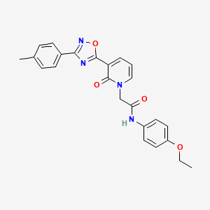 molecular formula C24H22N4O4 B3205589 N-(4-ethoxyphenyl)-2-{3-[3-(4-methylphenyl)-1,2,4-oxadiazol-5-yl]-2-oxo-1,2-dihydropyridin-1-yl}acetamide CAS No. 1040650-40-5