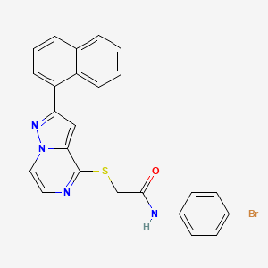 molecular formula C24H17BrN4OS B3205856 N-(4-bromophenyl)-2-{[2-(naphthalen-1-yl)pyrazolo[1,5-a]pyrazin-4-yl]sulfanyl}acetamide CAS No. 1040658-95-4