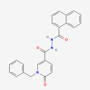 molecular formula C24H19N3O3 B3206080 N'-(1-naphthoyl)-1-benzyl-6-oxo-1,6-dihydropyridine-3-carbohydrazide CAS No. 1040663-03-3