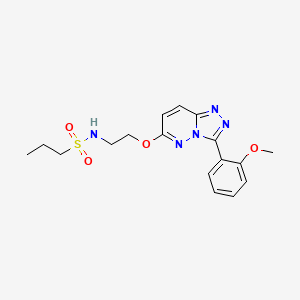 molecular formula C17H21N5O4S B3206154 N-(2-((3-(2-methoxyphenyl)-[1,2,4]triazolo[4,3-b]pyridazin-6-yl)oxy)ethyl)propane-1-sulfonamide CAS No. 1040665-22-2