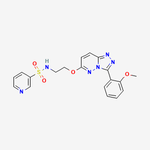molecular formula C19H18N6O4S B3206179 N-(2-((3-(2-methoxyphenyl)-[1,2,4]triazolo[4,3-b]pyridazin-6-yl)oxy)ethyl)pyridine-3-sulfonamide CAS No. 1040665-46-0