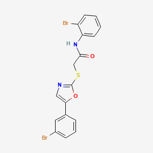 molecular formula C17H12Br2N2O2S B3206396 N-(2-bromophenyl)-2-{[5-(3-bromophenyl)-1,3-oxazol-2-yl]sulfanyl}acetamide CAS No. 1040668-40-3