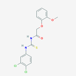 molecular formula C16H14Cl2N2O3S B320681 N-[(3,4-dichlorophenyl)carbamothioyl]-2-(2-methoxyphenoxy)acetamide 