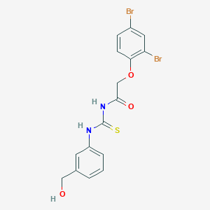 molecular formula C16H14Br2N2O3S B320712 N-[(2,4-dibromophenoxy)acetyl]-N'-[3-(hydroxymethyl)phenyl]thiourea 