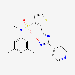 molecular formula C20H18N4O3S2 B3207153 N-(3,5-dimethylphenyl)-N-methyl-2-[3-(pyridin-4-yl)-1,2,4-oxadiazol-5-yl]thiophene-3-sulfonamide CAS No. 1040679-53-5