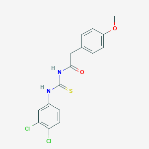molecular formula C16H14Cl2N2O2S B320720 N-[(3,4-dichlorophenyl)carbamothioyl]-2-(4-methoxyphenyl)acetamide 