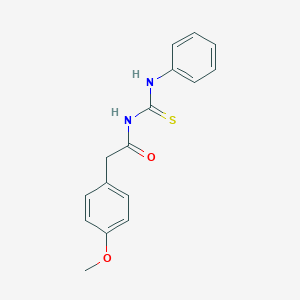 molecular formula C16H16N2O2S B320721 N-[(4-methoxyphenyl)acetyl]-N'-phenylthiourea 