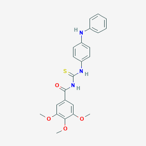 molecular formula C23H23N3O4S B320730 N-(4-anilinophenyl)-N'-(3,4,5-trimethoxybenzoyl)thiourea 