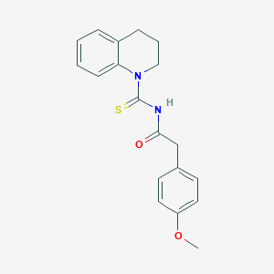 molecular formula C19H20N2O2S B320733 N-(3,4-dihydro-1(2H)-quinolinylcarbothioyl)-2-(4-methoxyphenyl)acetamide 