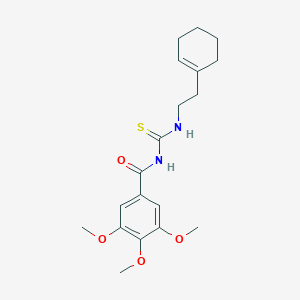molecular formula C19H26N2O4S B320740 N-[2-(1-cyclohexen-1-yl)ethyl]-N'-(3,4,5-trimethoxybenzoyl)thiourea 