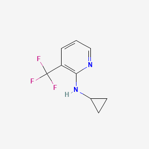 molecular formula C9H9F3N2 B3207402 N-cyclopropyl-3-(trifluoromethyl)pyridin-2-amine CAS No. 1041576-48-0