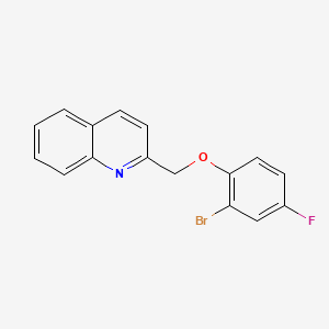 molecular formula C16H11BrFNO B3207493 2-(2-Bromo-4-fluorophenoxymethyl)quinoline CAS No. 1042656-58-5