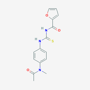 molecular formula C15H15N3O3S B320752 N-({4-[acetyl(methyl)amino]phenyl}carbamothioyl)furan-2-carboxamide 