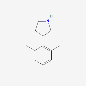 molecular formula C12H17N B3207584 3-(2,6-Dimethylphenyl)pyrrolidine CAS No. 1044765-31-2