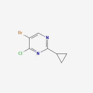 molecular formula C7H6BrClN2 B3207600 5-Bromo-4-chloro-2-cyclopropylpyrimidine CAS No. 1044767-90-9