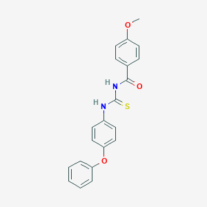 molecular formula C21H18N2O3S B320763 4-methoxy-N-[(4-phenoxyphenyl)carbamothioyl]benzamide 