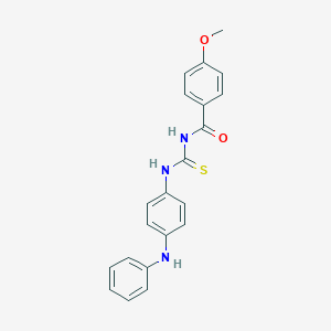 molecular formula C21H19N3O2S B320764 3-(4-METHOXYBENZOYL)-1-[4-(PHENYLAMINO)PHENYL]THIOUREA 