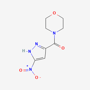 molecular formula C8H10N4O4 B3207642 Morpholino(3-nitro-1H-pyrazol-5-yl)methanone CAS No. 1045707-16-1