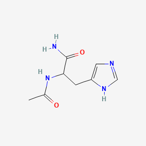 molecular formula C8H12N4O2 B3207678 2-acetamido-3-(1H-imidazol-4-yl)propanamide CAS No. 10467-31-9