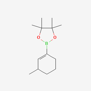 molecular formula C13H23BO2 B3207684 4,4,5,5-Tetramethyl-2-(3-methylcyclohex-1-en-1-yl)-1,3,2-dioxaborolane CAS No. 1046832-00-1