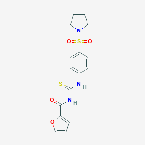 molecular formula C16H17N3O4S2 B320773 N-(2-furoyl)-N'-[4-(1-pyrrolidinylsulfonyl)phenyl]thiourea 