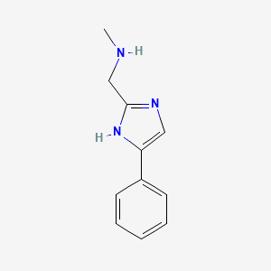 molecular formula C11H13N3 B3207797 methyl[(4-phenyl-1H-imidazol-2-yl)methyl]amine CAS No. 1048983-27-2
