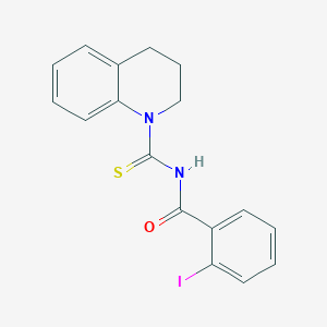 molecular formula C17H15IN2OS B320785 N-(3,4-dihydro-1(2H)-quinolinylcarbothioyl)-2-iodobenzamide 