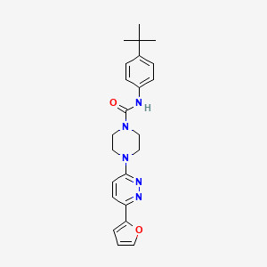 molecular formula C23H27N5O2 B3207979 N-(4-tert-butylphenyl)-4-[6-(furan-2-yl)pyridazin-3-yl]piperazine-1-carboxamide CAS No. 1049246-44-7