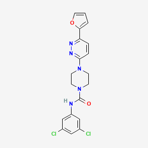molecular formula C19H17Cl2N5O2 B3208004 N-(3,5-dichlorophenyl)-4-[6-(furan-2-yl)pyridazin-3-yl]piperazine-1-carboxamide CAS No. 1049264-83-6